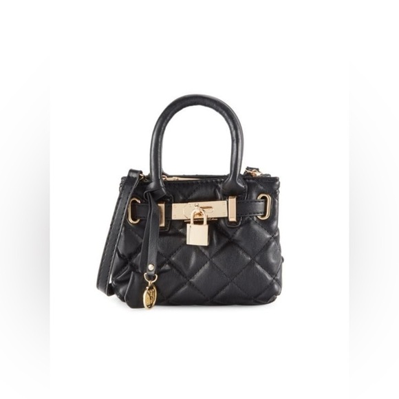 Badgley Mischka Black Micro Mini Top Handle Bag - Picture 2 of 3
